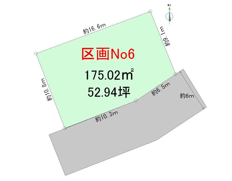 【ハシモトホーム】ハピア緑が丘１丁目No6 間取図・土地図