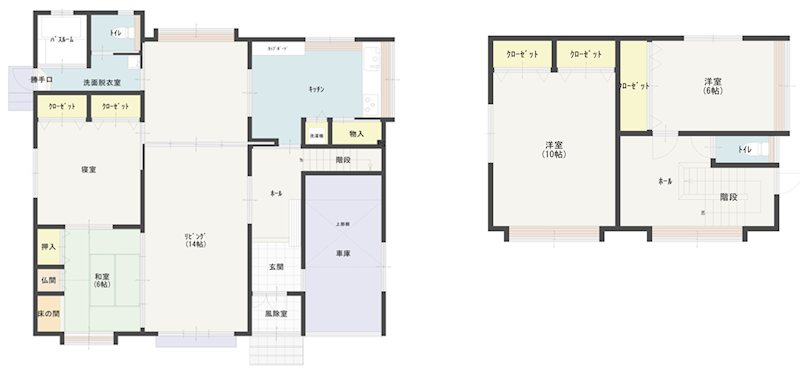 【ハシモトホーム】桜川２丁目中古住宅 間取図・土地図