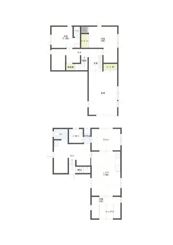 【ハシモトホーム】浅虫山下中古住宅  間取図・土地図