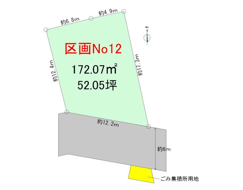 【ハシモトホーム】ハピア緑が丘１丁目No12 間取図・土地図