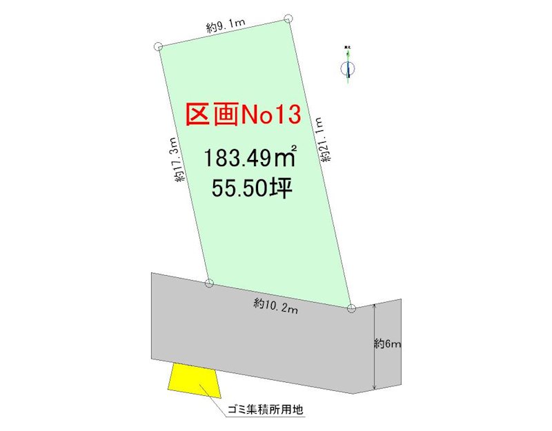 【ハシモトホーム】ハピア緑が丘１丁目No13 間取図・土地図