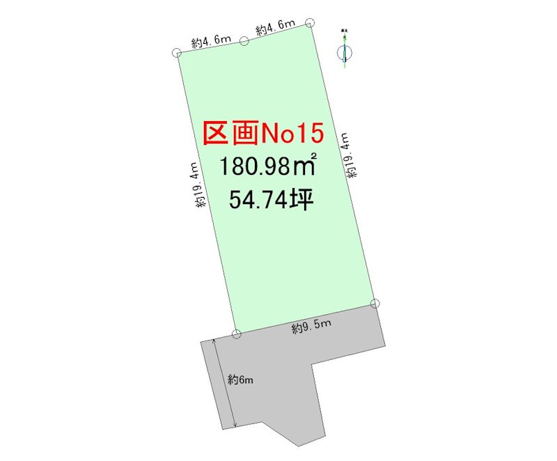 【ハシモトホーム】ハピア緑が丘１丁目No15 間取図・土地図