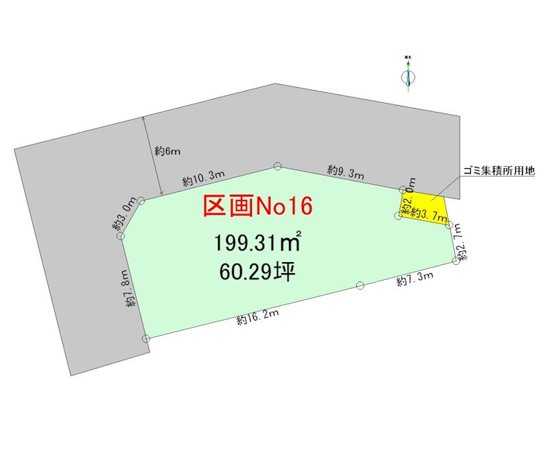 【ハシモトホーム】ハピア緑が丘１丁目No16 間取図・土地図