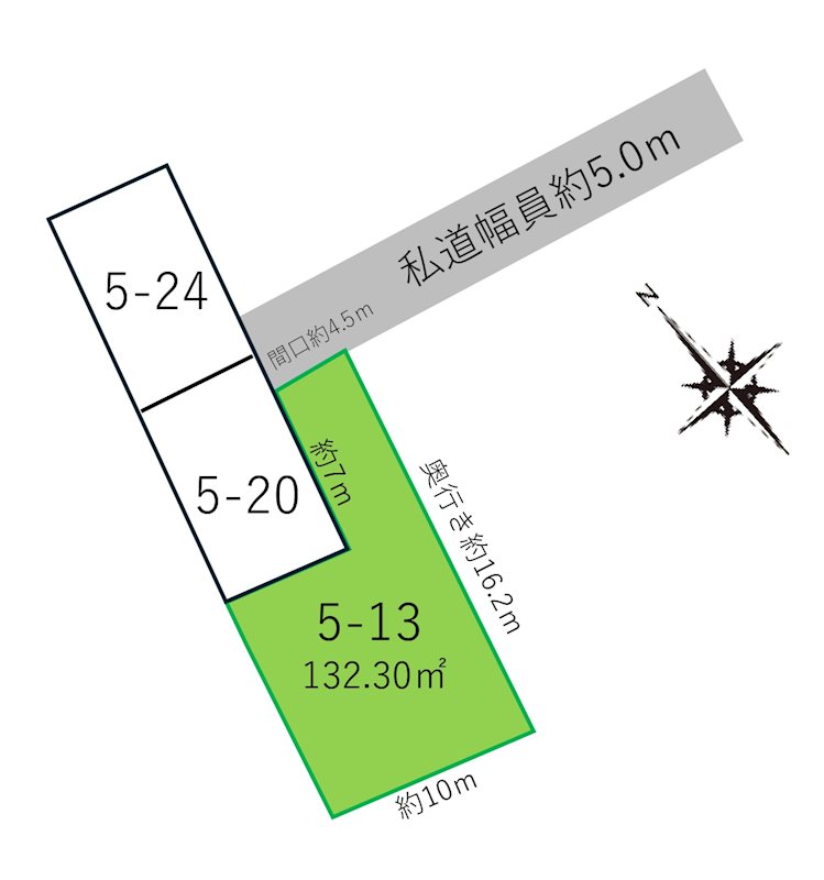 城東五丁目土地 間取図・土地図