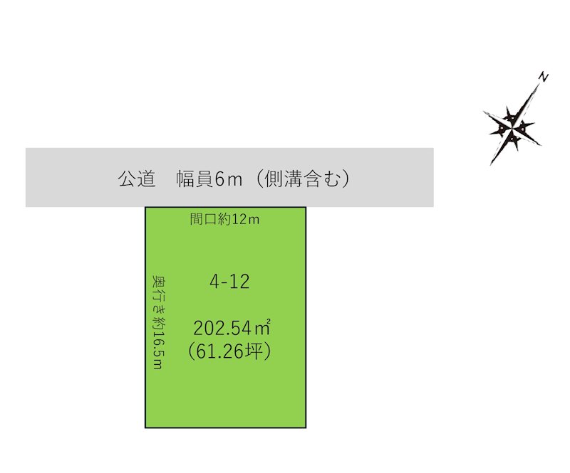 【ハシモトホーム弘前支店】南城西一丁目社有地 間取図・土地図