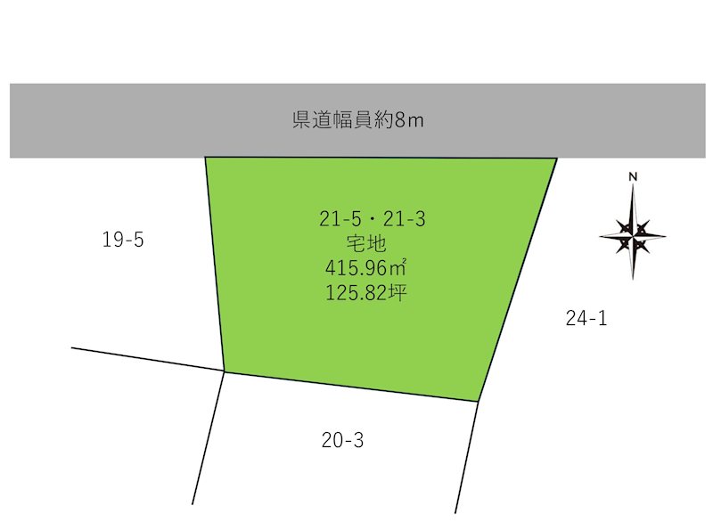 田舎館村堂野前土地 間取図・土地図
