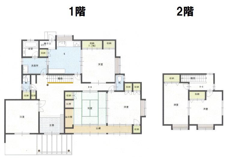 大館町 中古住宅 間取図・土地図