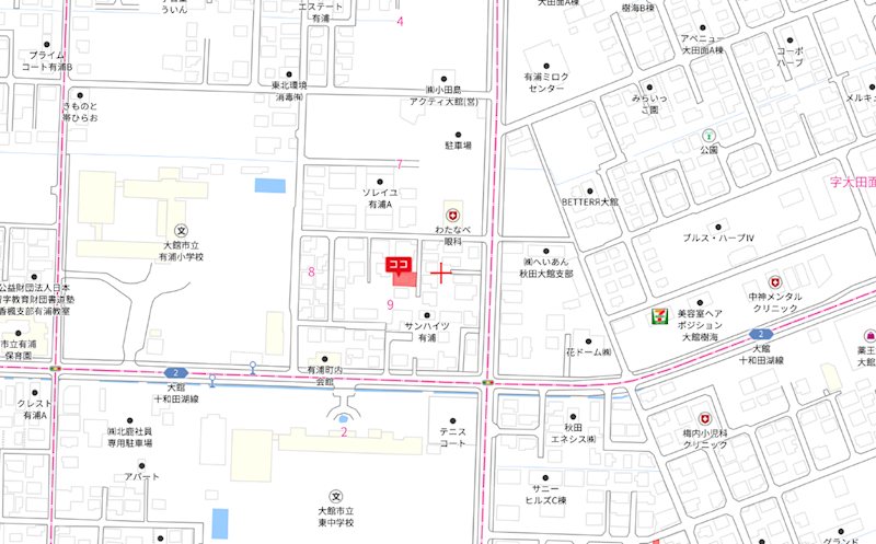有浦四丁目分譲住宅 現地案内図