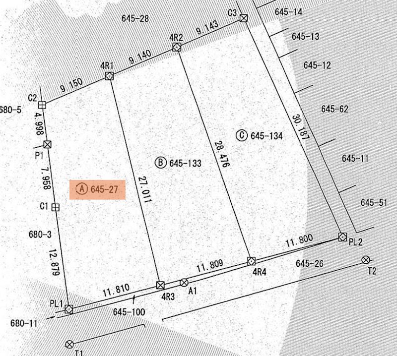 大仙市大曲須和町　A区画 間取図・土地図