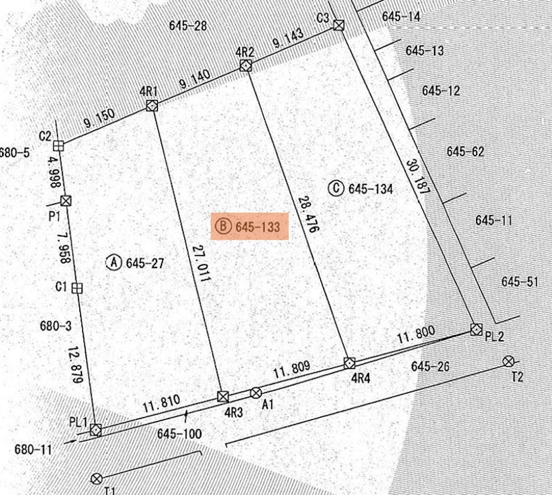 大仙市大曲須和町２丁目　B区画 間取図・土地図