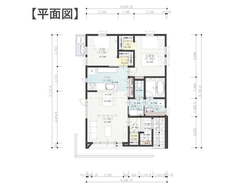 【ハシモトホーム】　ハピア東中野　区画No.33平屋建売住宅 間取図・土地図