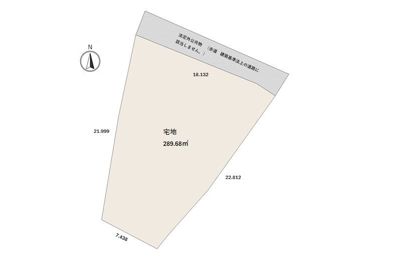 秋田県北秋田市栄下タ前田44番1 区画図