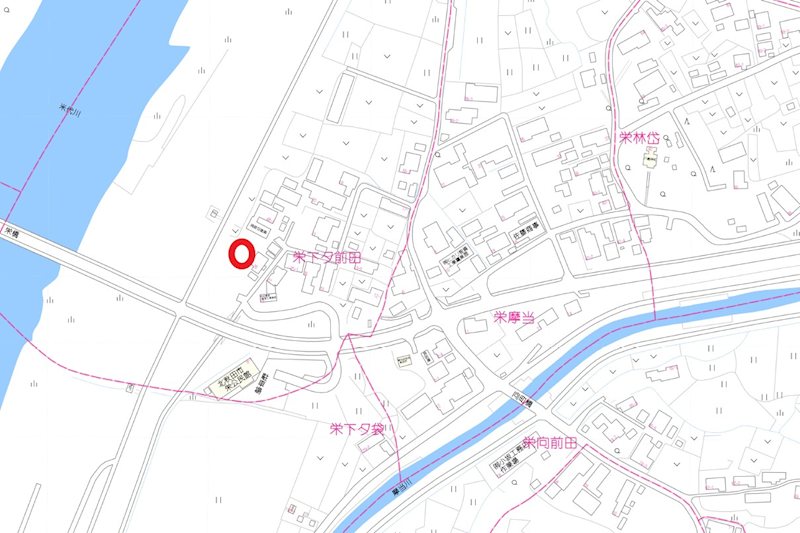 秋田県北秋田市栄下タ前田44番1 現地案内図