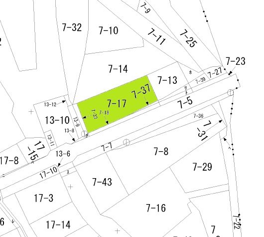 平笠第13地割売地 間取図・土地図