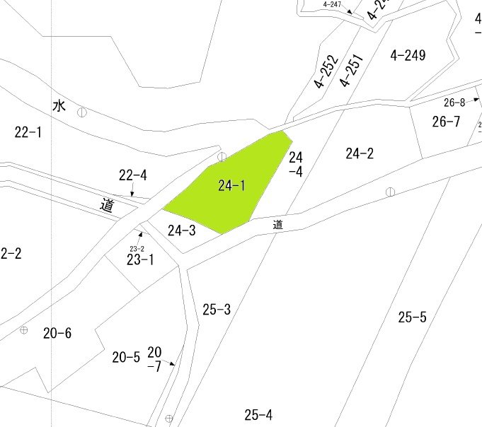 大更16地割売地 間取図・土地図