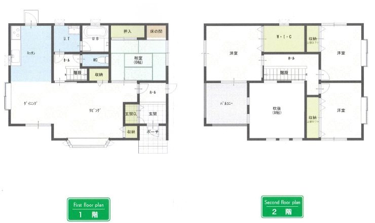 土沢（ゆとりが丘） 中古住宅 間取図・土地図