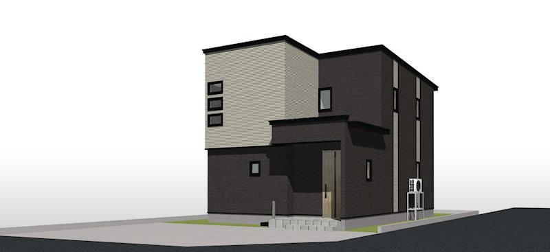 谷地町分譲B棟 完成予想図（外観）