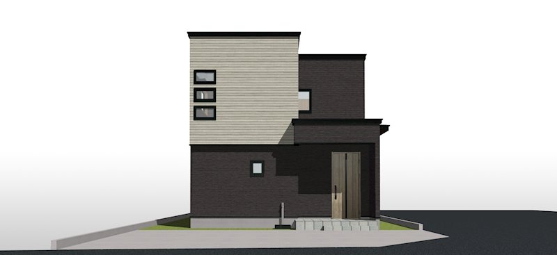 谷地町分譲B棟 完成予想図（外観）