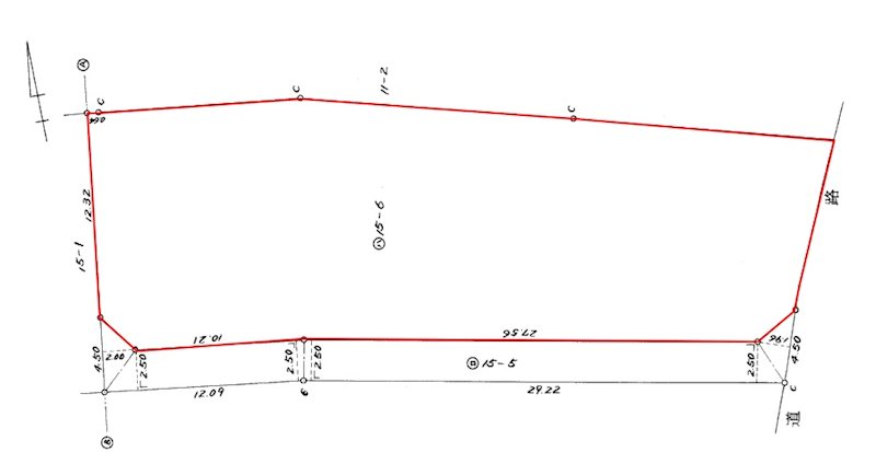 相去町 売地 間取図・土地図