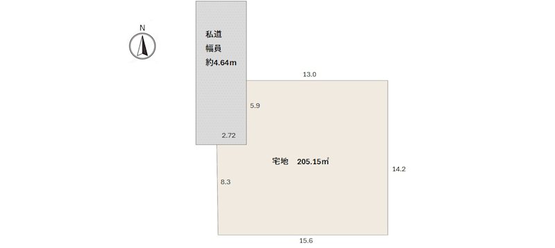 大館市清水五丁目148番5 間取図・土地図