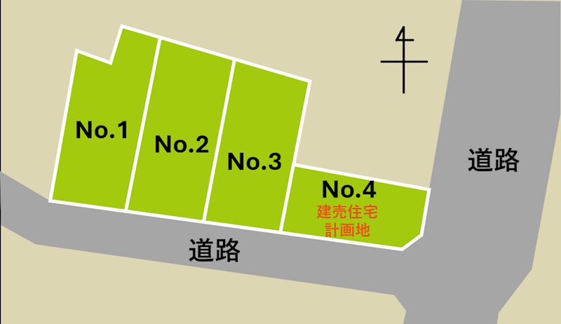 樹木一丁目土地　No.２ 間取図・土地図