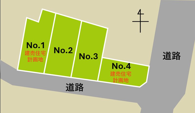 樹木一丁目土地　No.２ 間取図・土地図
