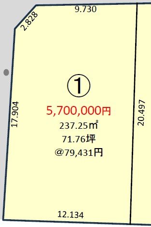 秋田県大館市御成町１丁目147番3 間取図・土地図
