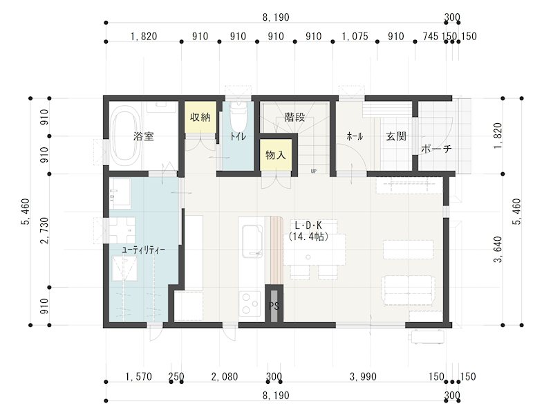 《八戸支店建売》八戸市青葉二丁目B棟 間取図・土地図