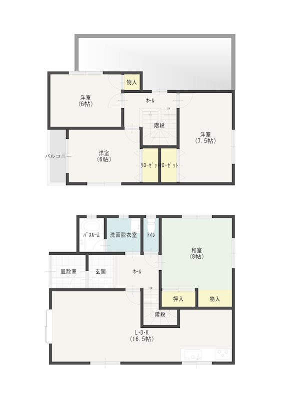【ハシモトホーム中古住宅 】浪館前田4丁目 間取図・土地図