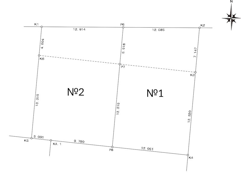弘前市田町四丁目土地№1 間取図・土地図