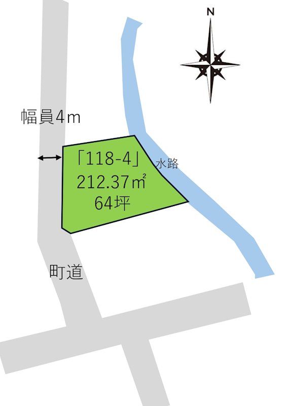 板柳町福野田土地 間取図・土地図