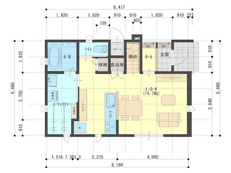 【ハシモトホーム】藤崎町西豊田3丁目分譲住宅B棟 間取図・土地図