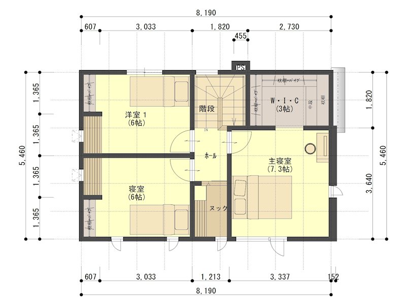 【ハシモトホーム】藤崎町西豊田3丁目分譲住宅B棟 間取図・土地図
