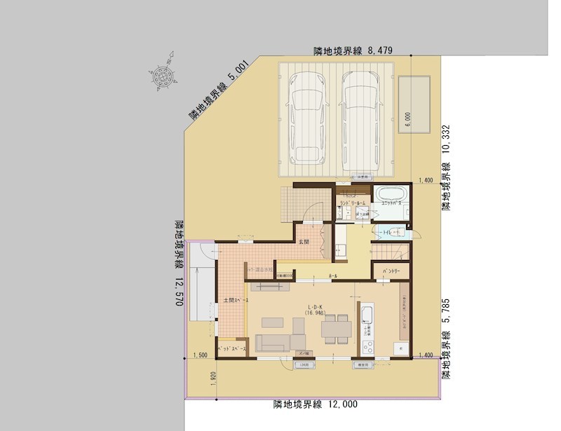 大田面モデルハウス　FAMM DOGS 区画図