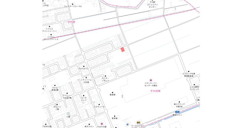 大田面モデルハウス　FAMM DOGS 現地案内図
