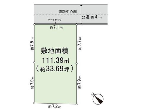 南湖2丁目土地 間取り図