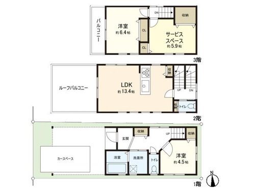 中島中古戸建 間取り図