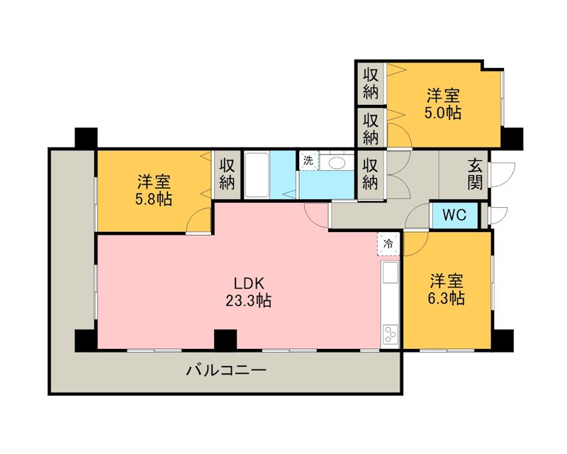 グリーンヒル住吉 間取り図