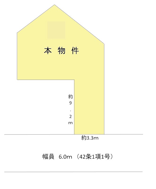 唐崎一丁目古家付売土地 間取り図