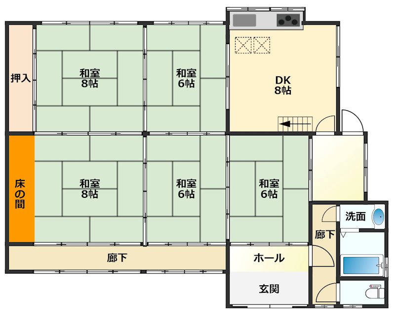 北櫻中古戸建 間取り図