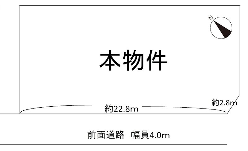 守山市吉身3丁目古家付売土地 間取り図