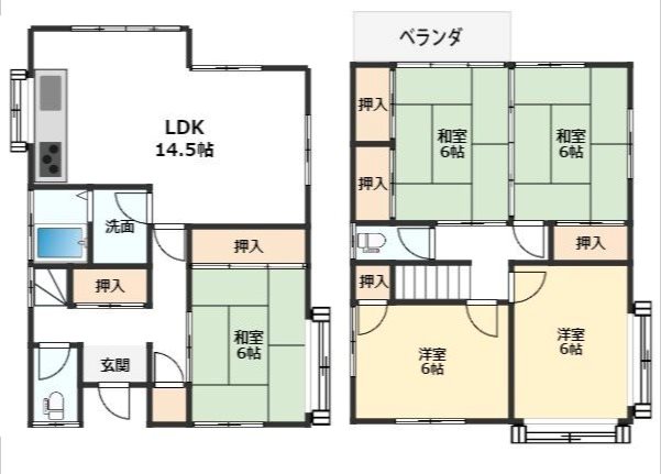 立入町中古戸建 間取り図