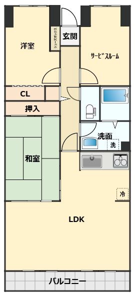 エメラルドマンション草津青地Ⅱ 間取り図