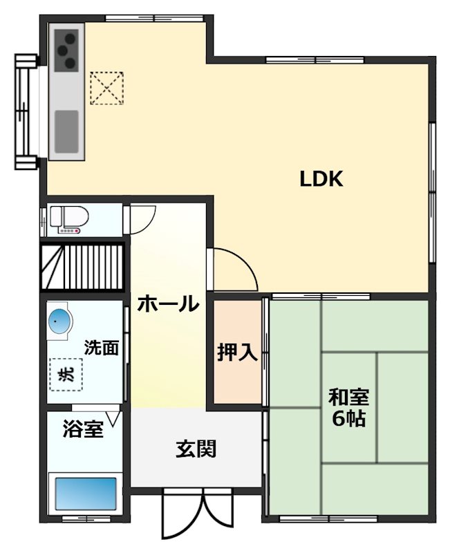 北之庄町中古戸建 間取り図
