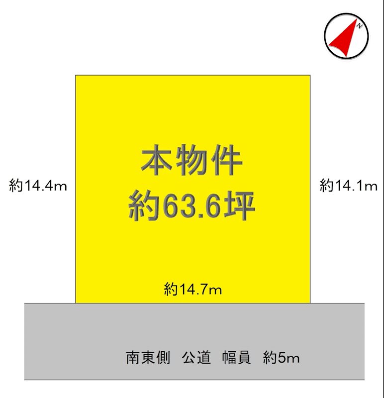 近江八幡市若葉町1丁目古家付売土地 間取り図