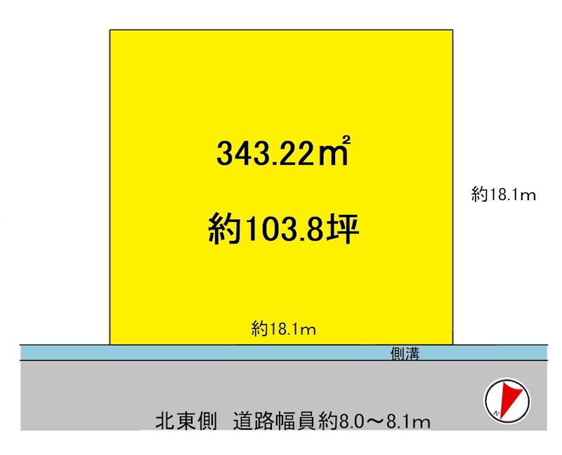 日野町小井口売土地 間取り図
