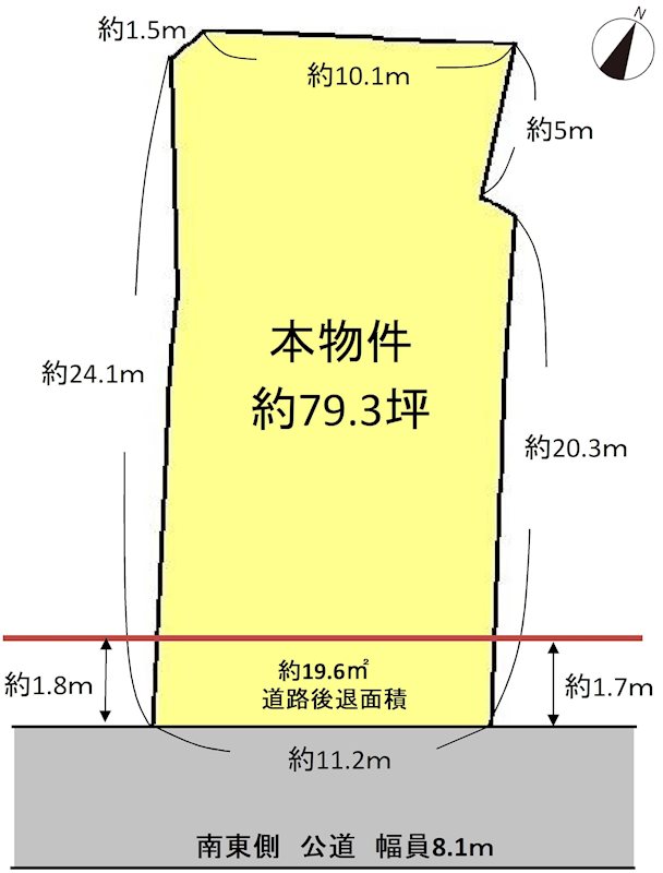 近江八幡市上野町売土地 間取り図