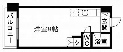 ハウベスト1番館上熊本 903号室 間取り図