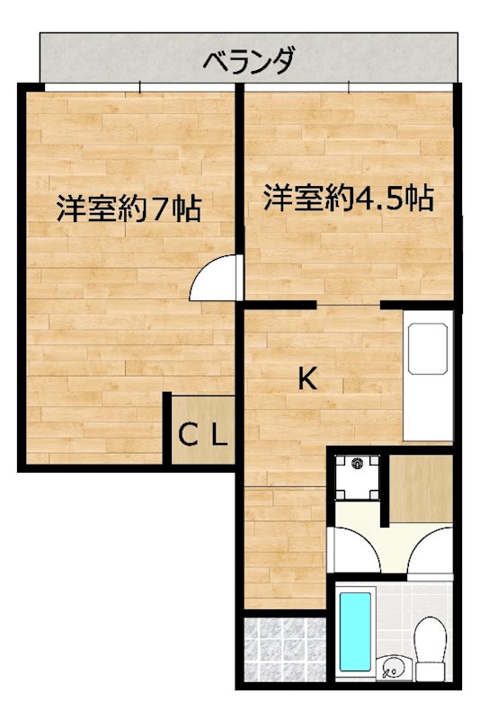 ハイムサンシャインA棟 間取り図