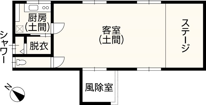 御船町滝川店舗 間取り図